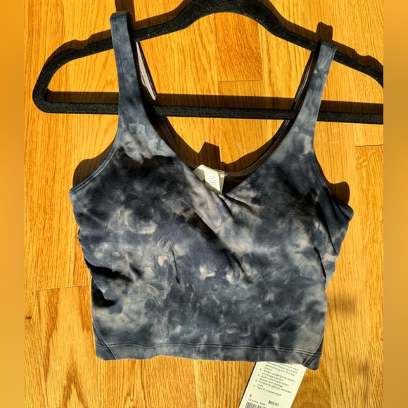 NWT Lululemon align tank diamond dye lunar rock/true navy size 6 - Picture 2 of 4